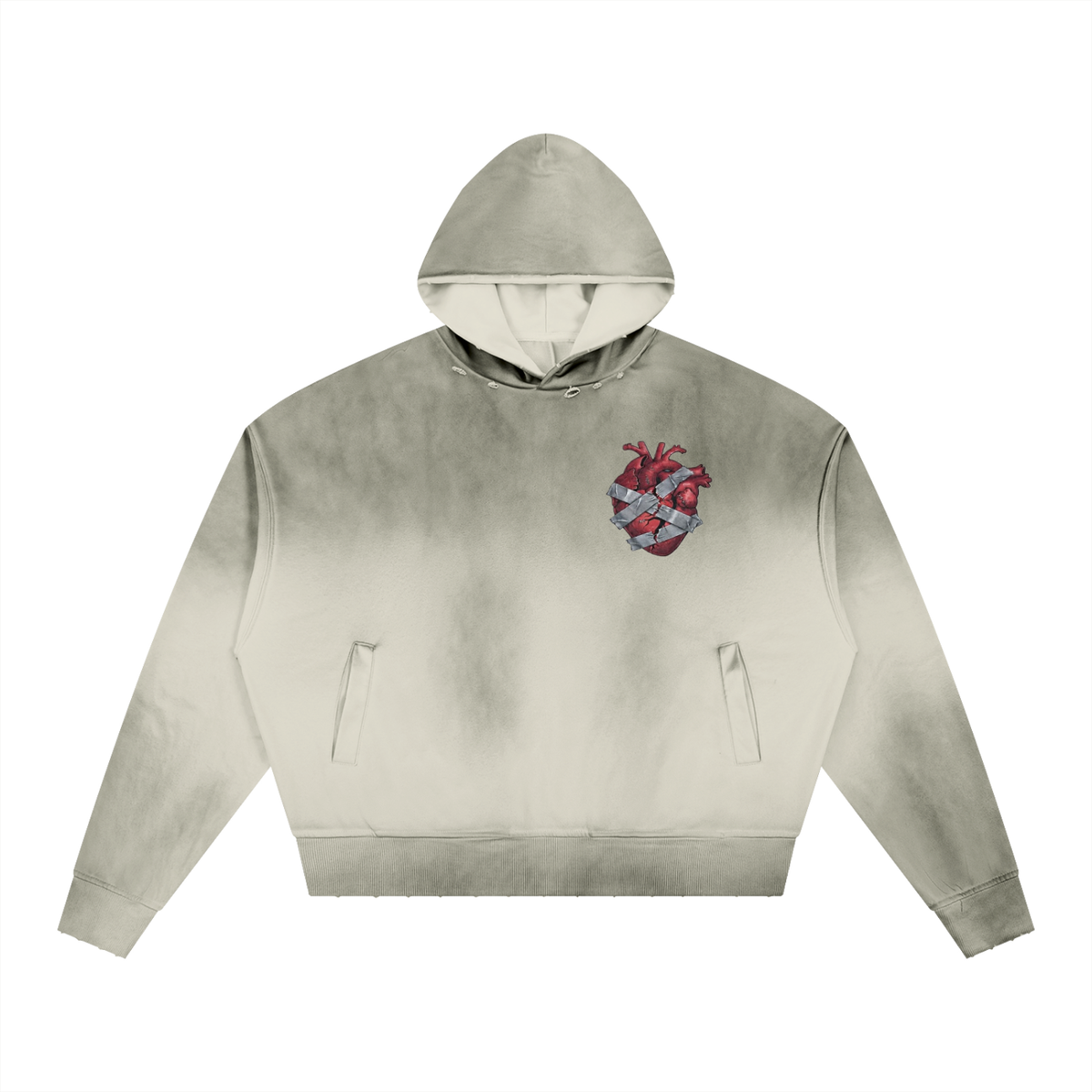 TryHarDuh Falling Apart distressed graphic hoodie - view 2