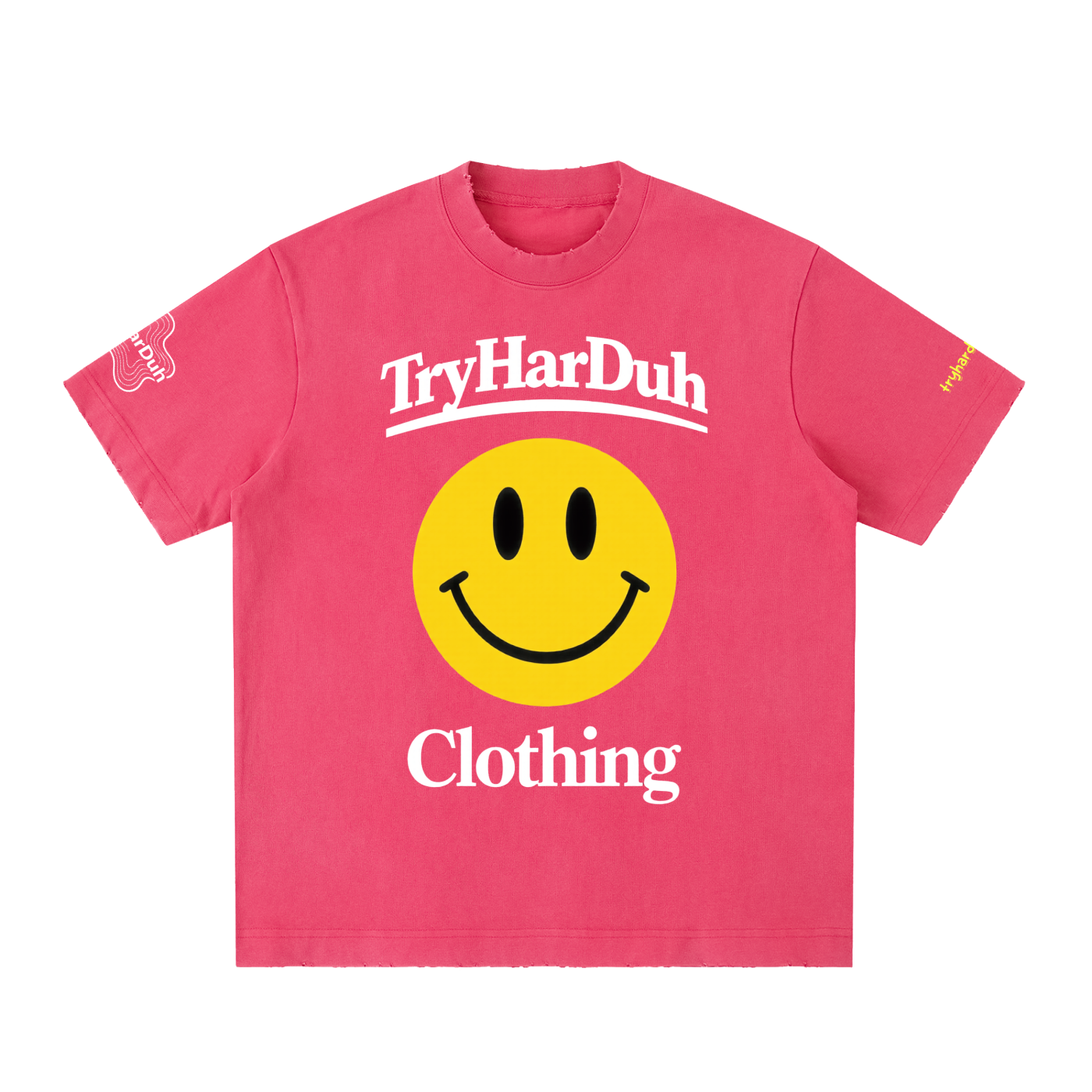 TryHarDuh Heavyweight Vintage Smiley Tee