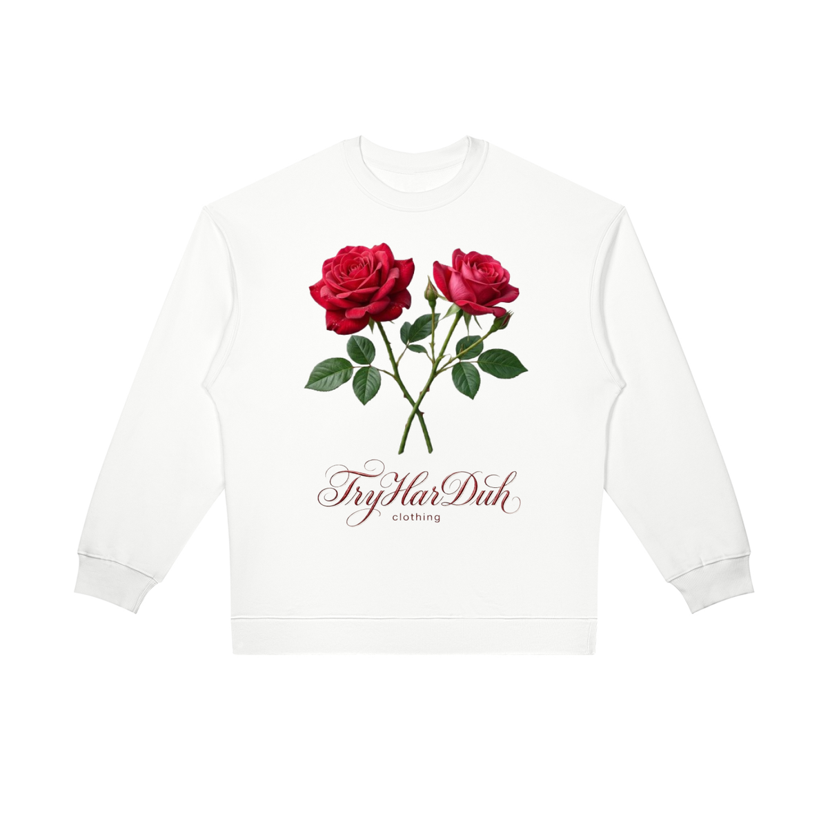 TryHarDuh Love is Rare oversized crewneck sweatshirt