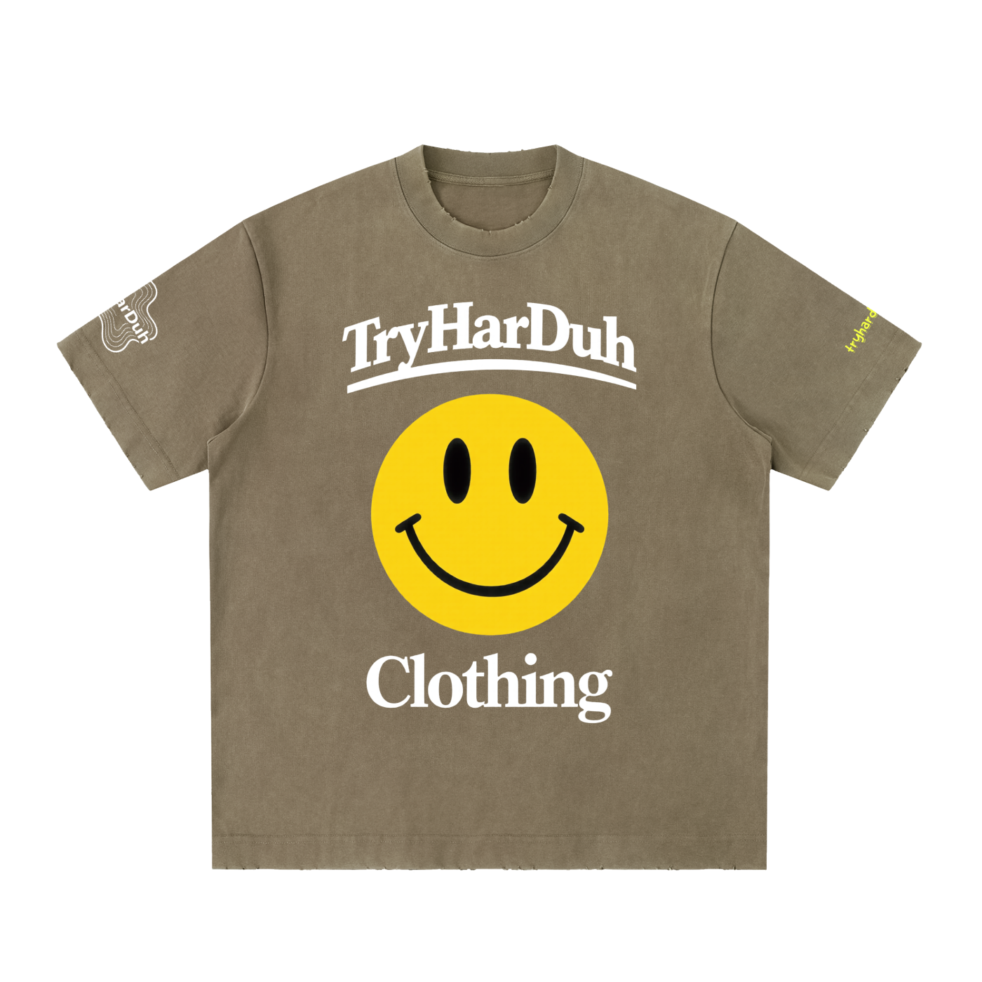 TryHarDuh Heavyweight Vintage Smiley Tee