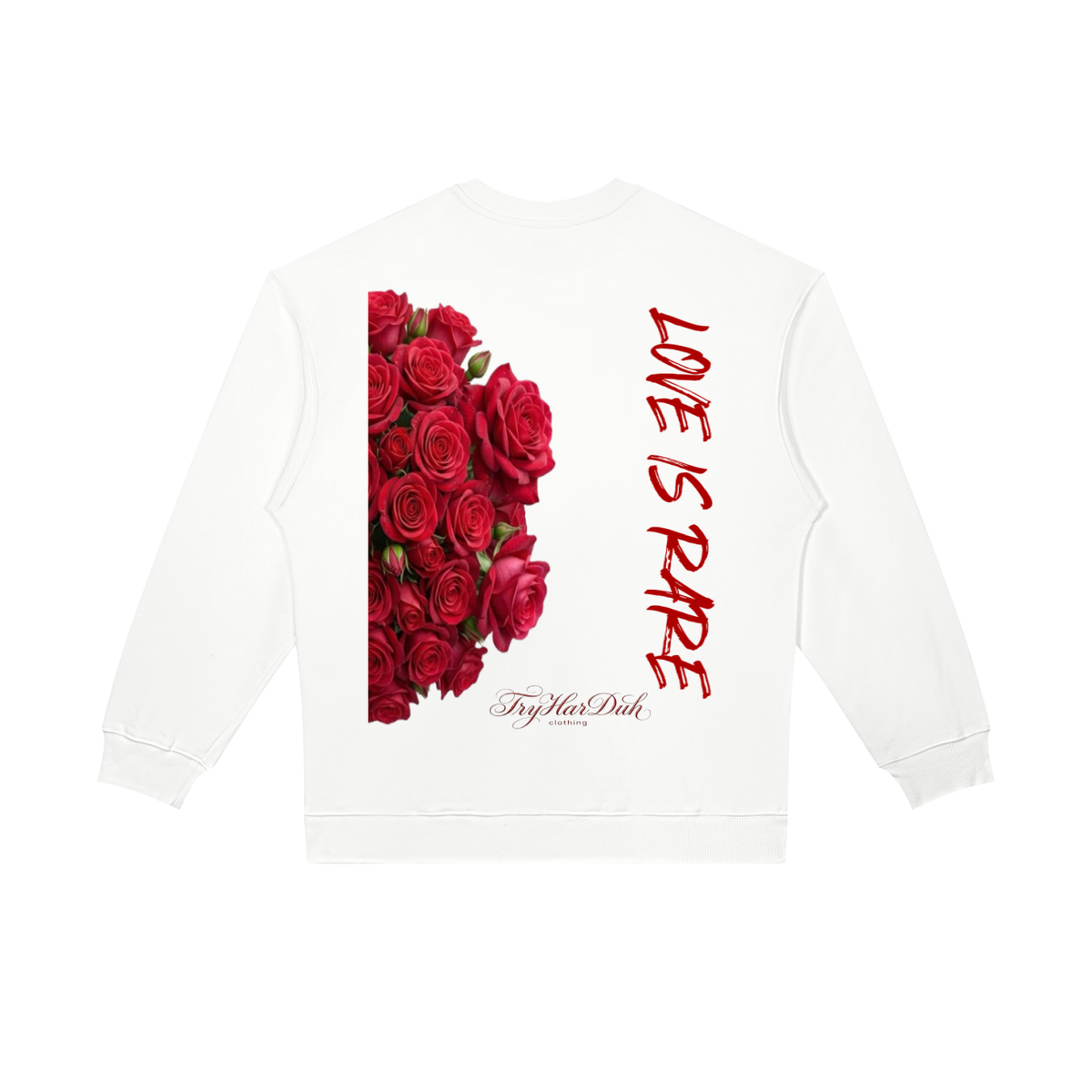 TryHarDuh Love is Rare oversized crewneck sweatshirt - view 2