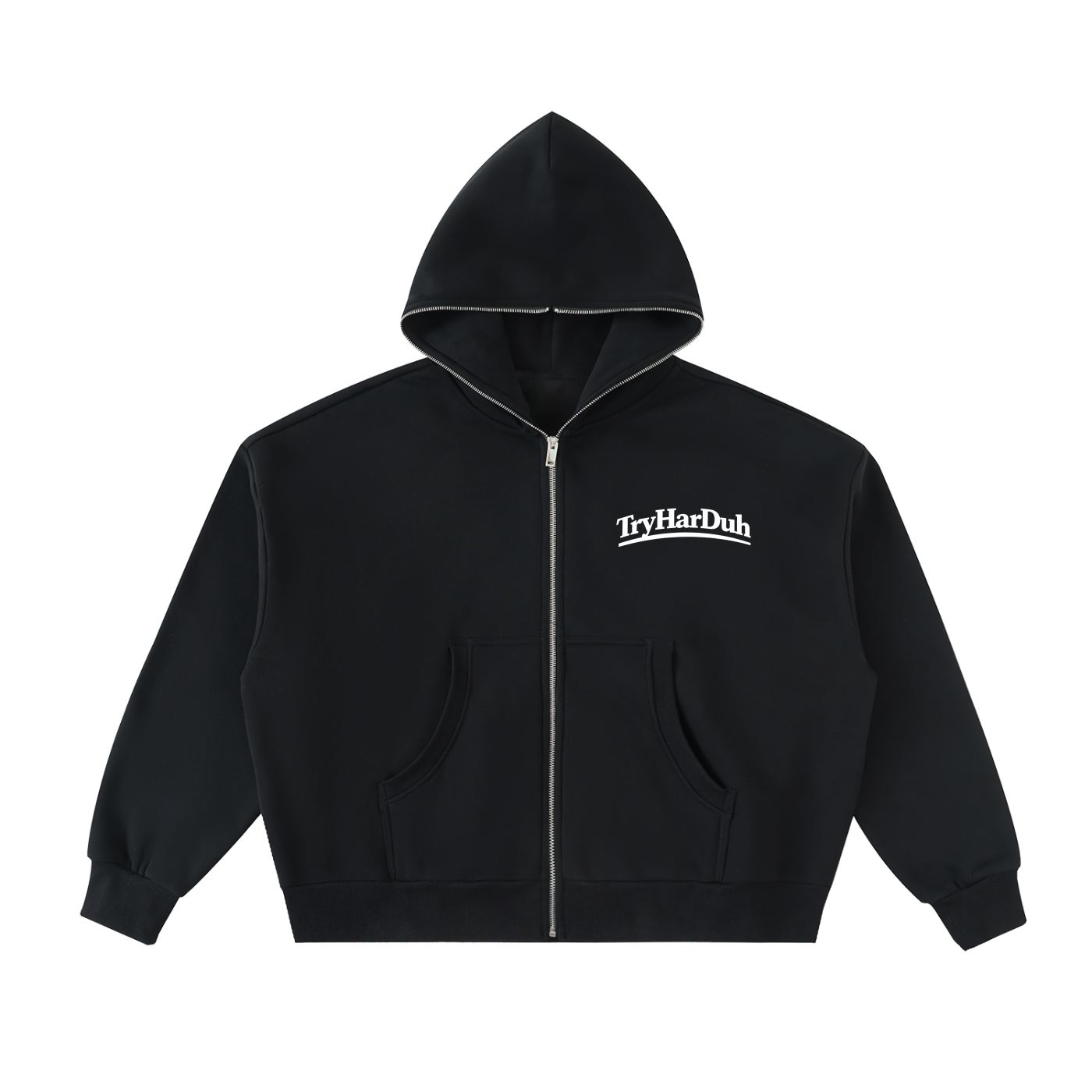 Fleece Full-Zip Boxy Hoodie
