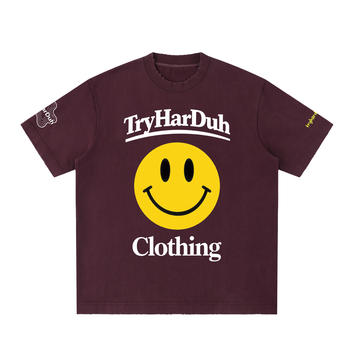 TryHarDuh Heavyweight Vintage Smiley Tee