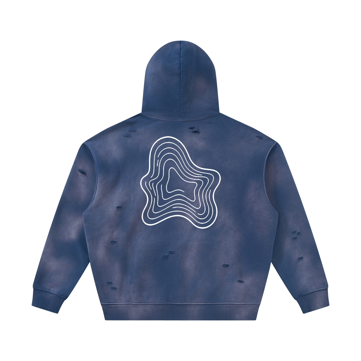 TryHarDuh Sunfade Frayed Fleece Hoodie - view 10